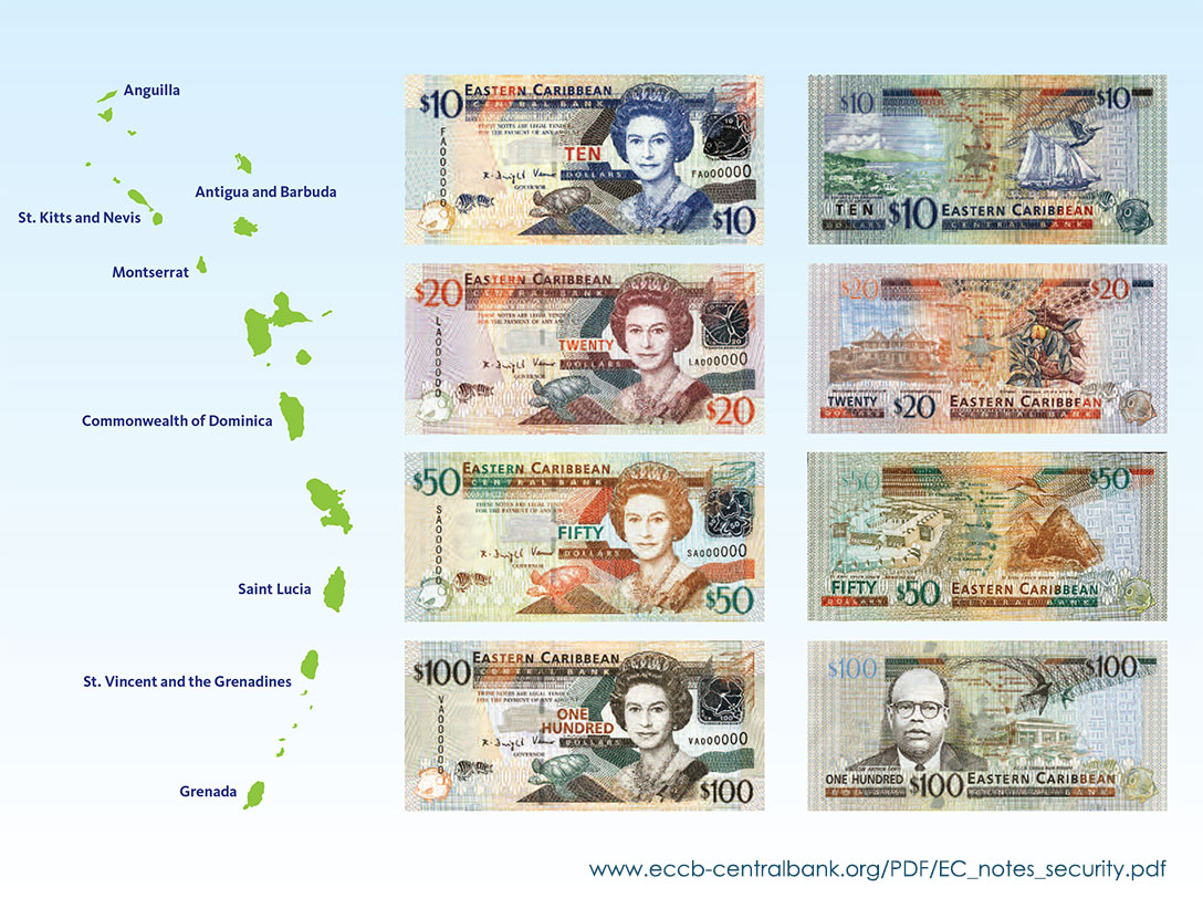 EC Currency Profile, Image taken from the Eastern Caribbean Central Bank website. EC Currency Profile, Image taken from the Eastern Caribbean Central Bank website.